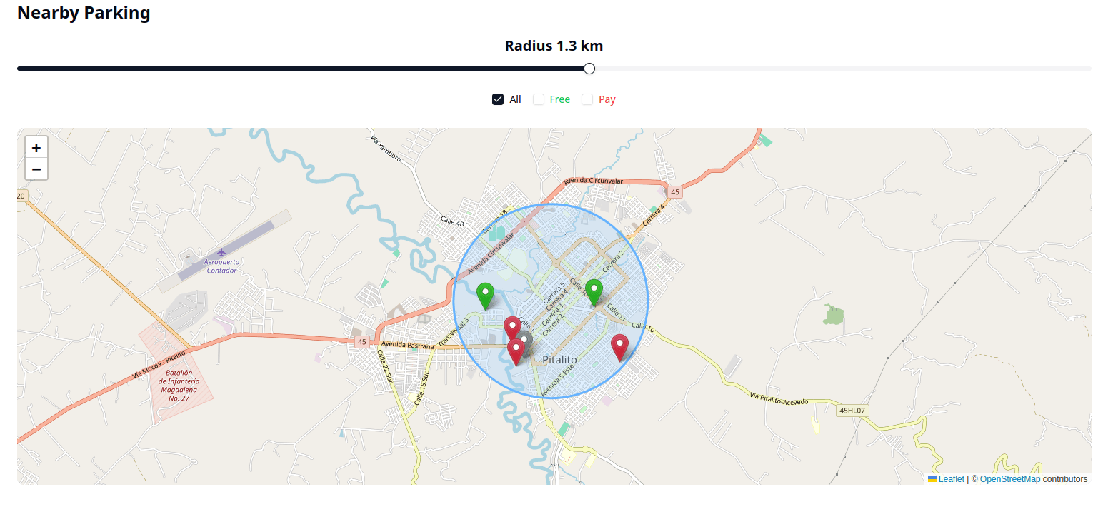 Nearby Parking Web